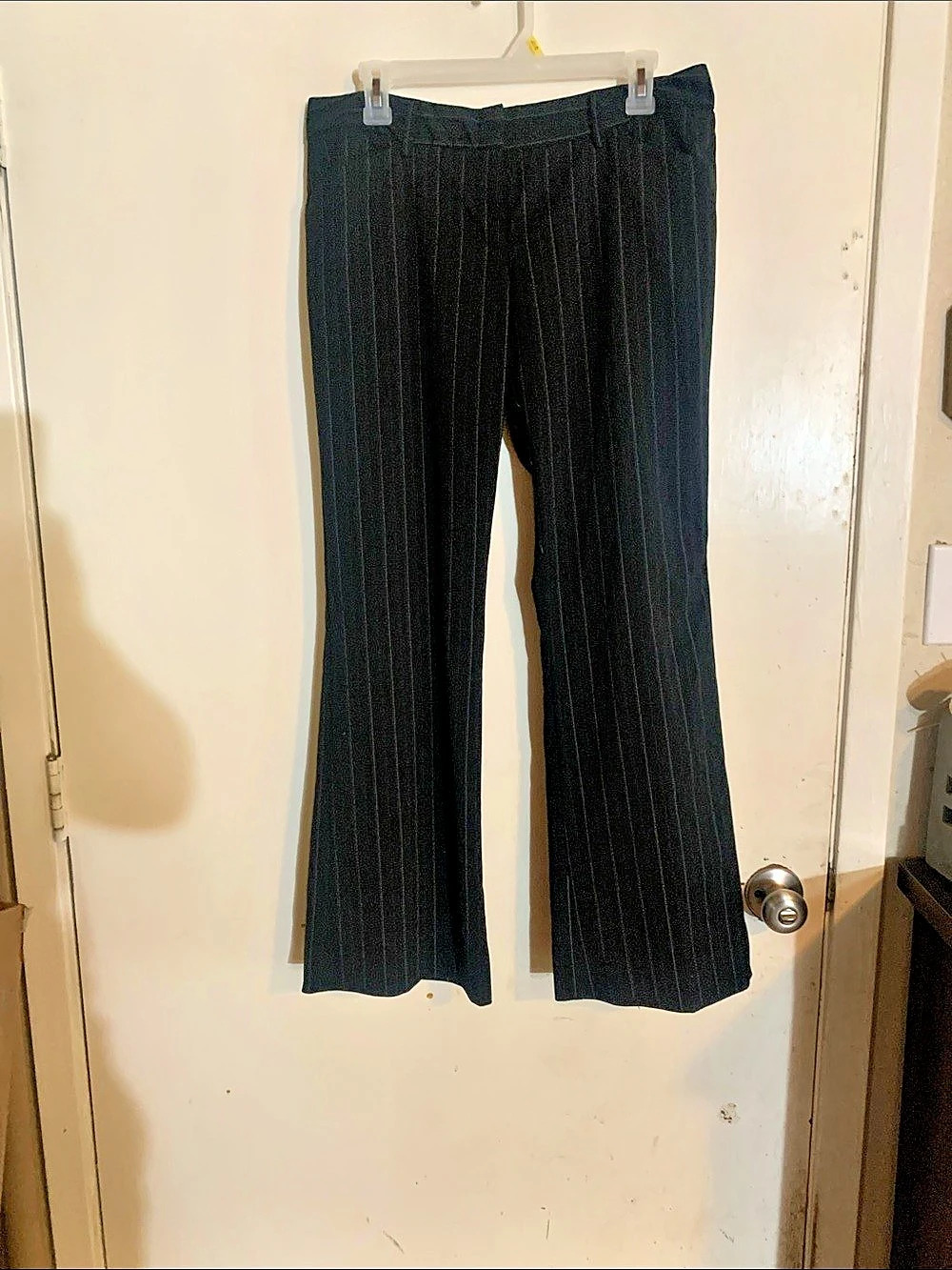 Daisy Fuentes Women's Pinstripe Flare Pants Size 10